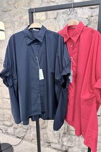 THE WHITE SHIRT Bluse oversized BW rot, marine