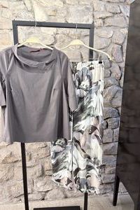 VETONO Bluse BW PA Ela + Hose weit Viscoseprint