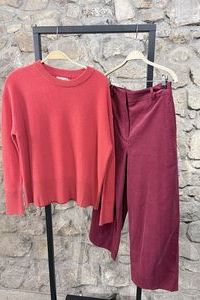 MASAI Pullover Wolle Zinnober Hose Feincord