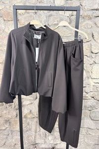 NOEN Blouson und OShape Hose Jersey Viscose dunkelbraun